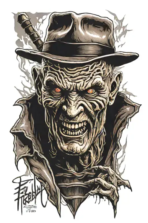 Freddy Krueger tattoo design idea