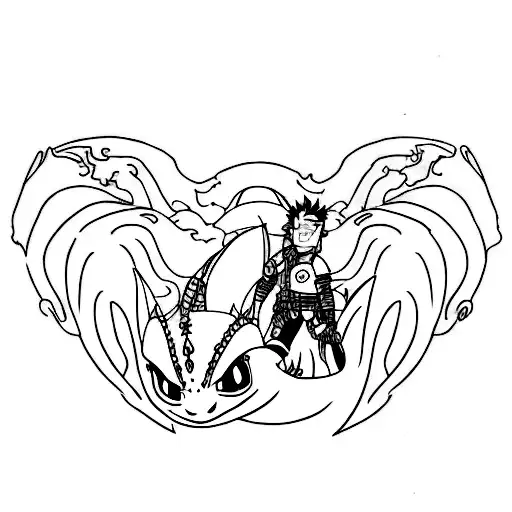 How to train your dragon tattoo design idea