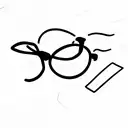 open book with eyeglasses resting on top  tattoo design idea