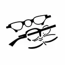 open book with eyeglasses resting on top  tattoo design idea