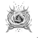 snake with a rose tattoo design idea
