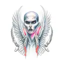 angels and devils  tattoo design idea