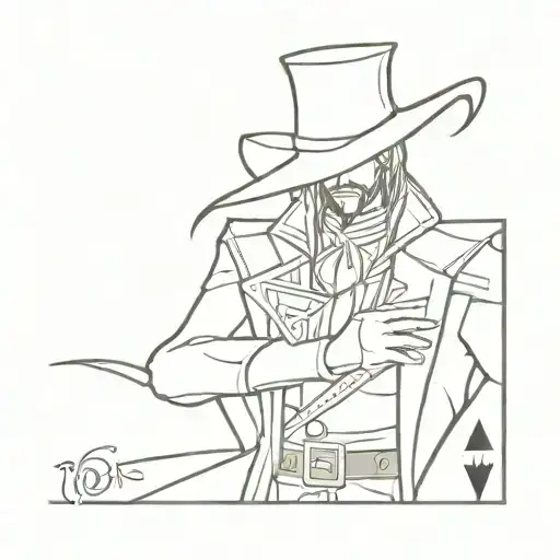 twisted fate cards  tattoo design idea