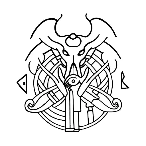 The god RA tattoo design idea
