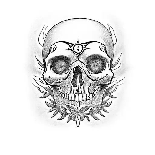 forearm tattoo piwakawaka pohutukawa skull tattoo design idea