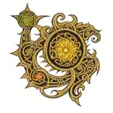 celtic sun tattoo design idea