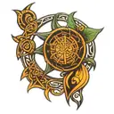 celtic sun tattoo design idea