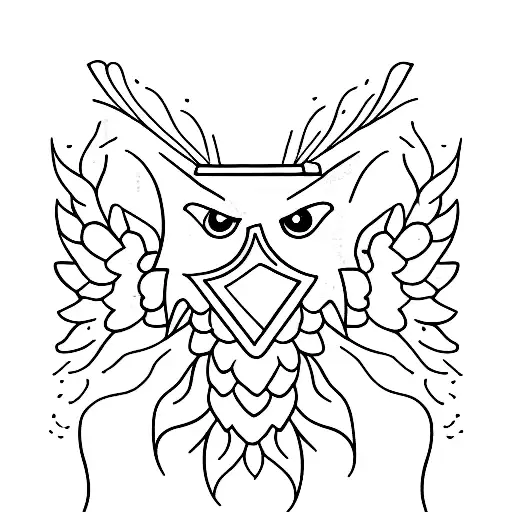 crow reading a book minimalist tattoo design idea