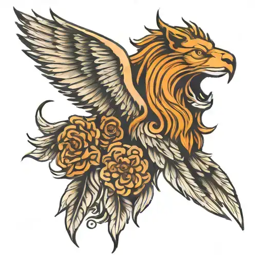 let it be in the following shapes: let it be eagle wings, let it be lion mane, let it be horse legs, let it be wolf head tattoo design idea