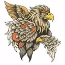 let it be in the following shapes: let it be eagle wings, let it be lion mane, let it be horse legs, let it be wolf head tattoo design idea