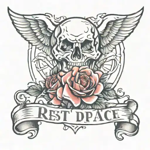 rest in peace dad tattoo design idea