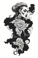 double face rouses tattoo design idea