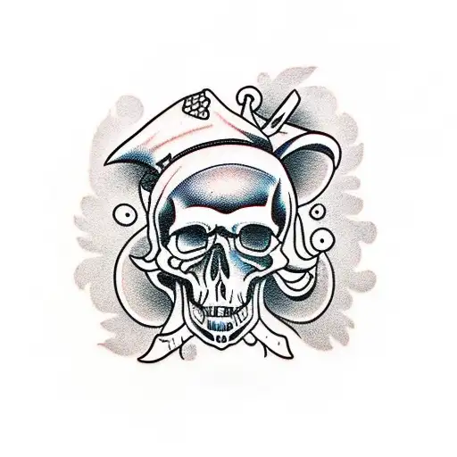 Skull tattoo design idea