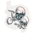 Skull tattoo design idea