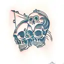 Skull tattoo design idea