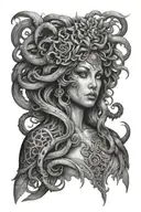 sleeve medusa, and ghost face tattoo tattoo design idea