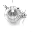 flashlight tattoo design idea