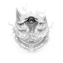 flashlight tattoo design idea