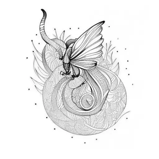 chrysalis tattoo design idea
