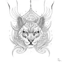 cadellac with 70s style tattoo design idea