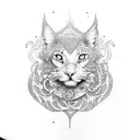 cadellac with 70s style tattoo design idea