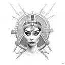 Cleopatra  tattoo design idea