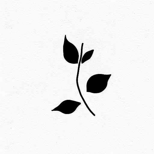 bpd and four leaves clover with the stem tattoo design idea