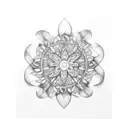 bpd and four leaves clover with the stem tattoo design idea