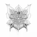 bpd and four leaves clover with the stem tattoo design idea