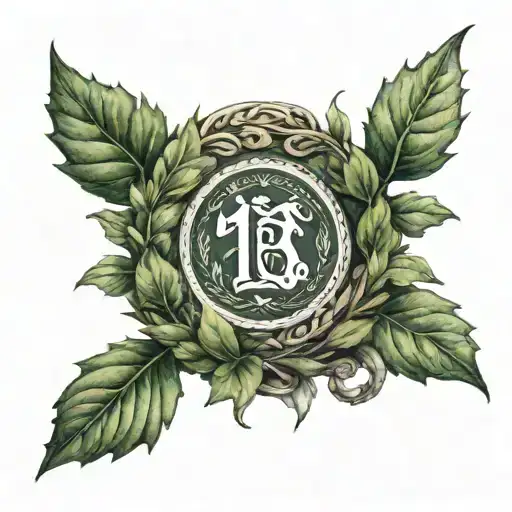 Hannover 1896 in a laurel wreath tattoo design idea