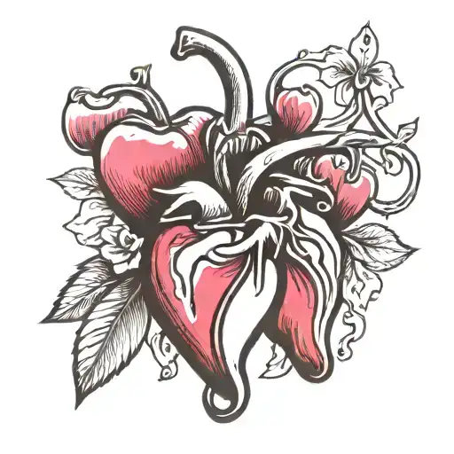bleeding heart tattoo design idea
