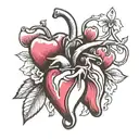 bleeding heart tattoo design idea