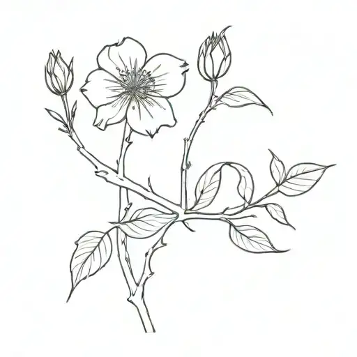 flower growing from concrete wall broken tattoo design idea