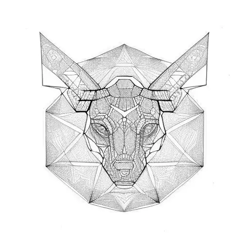 hexagon sleeve tattoo design idea