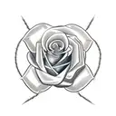 Incorporate realistic prison elements like bars and barbed wire into a traditional rose vine tattoo, symbolizing the attorney's commitment to fighting for justice tattoo design idea