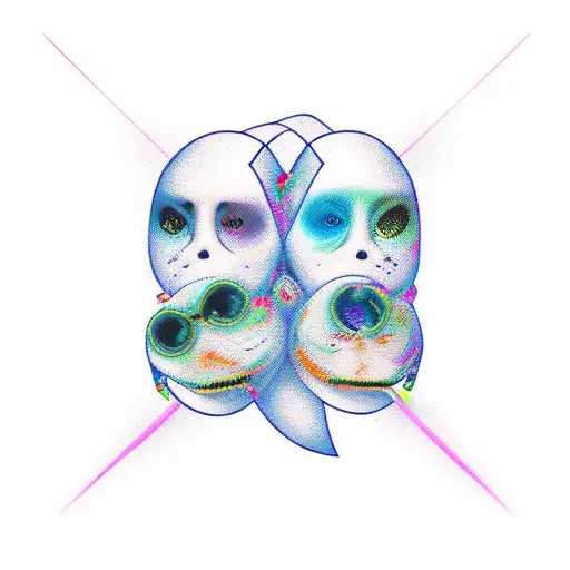 karma  and ninja  tattoo design idea