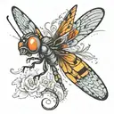 mayfly nmyph tattoo design idea