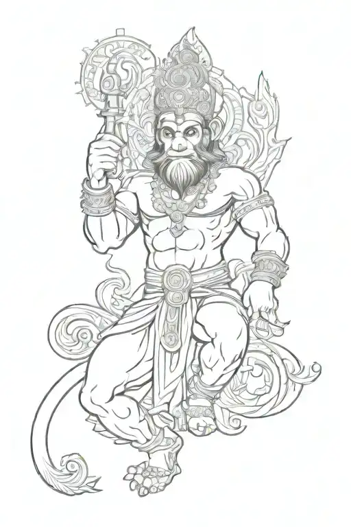 hanuman tattoo tattoo design idea