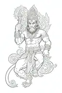 hanuman tattoo tattoo design idea