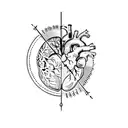 a human heart tattoo design idea