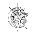 a human heart tattoo design idea