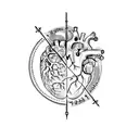 a human heart tattoo design idea