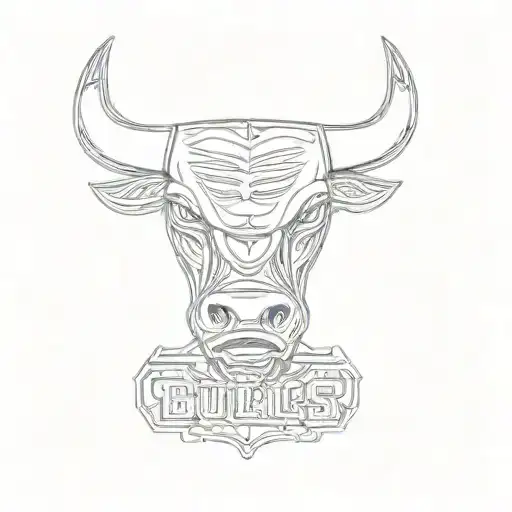 chicago bulls logo tattoo design idea