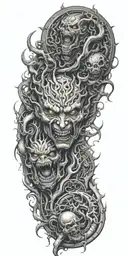 inner demons tattoo design idea
