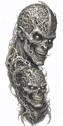 inner demons tattoo design idea