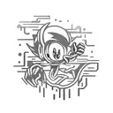 Sonic, Knuckles, day of tentacle, indiana jones, prince of persia all together in a scene tattoo design idea