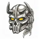mf doom mask tattoo design idea