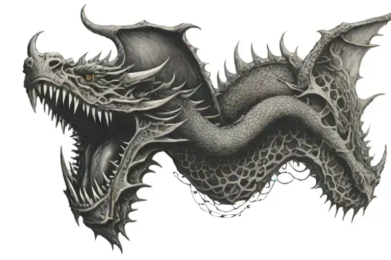 invincible dragon tattoo design idea