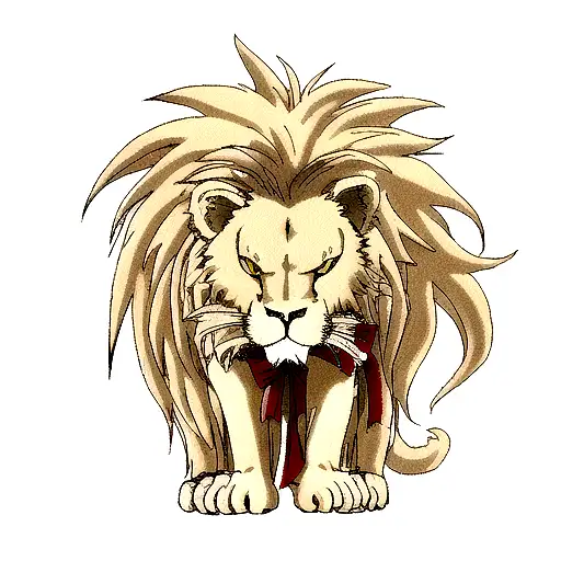 rose cross lion tattoo design idea