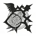 bdsm symbol combined tattoo design idea